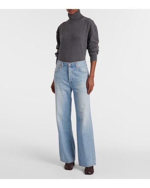 Citizens of Humanity Blue Annina High-Rise Wide-Leg Jeans