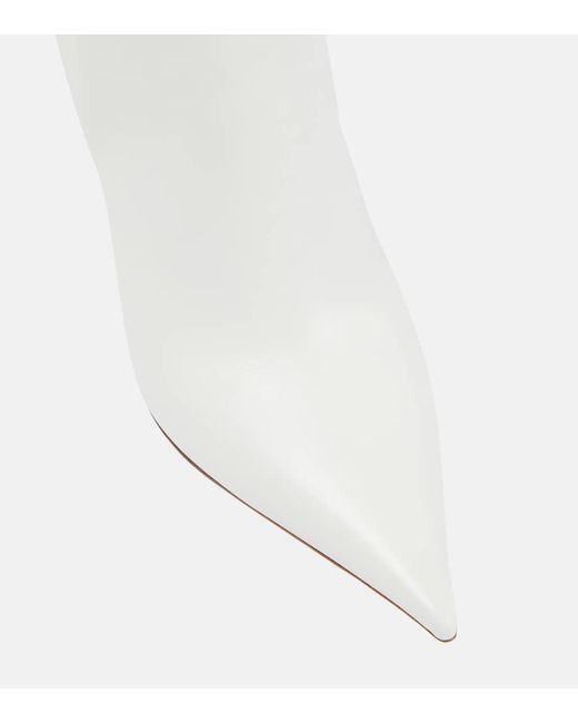 Stivaletti Giorgia Glass 95 in pelle di AMINA MUADDI in White
