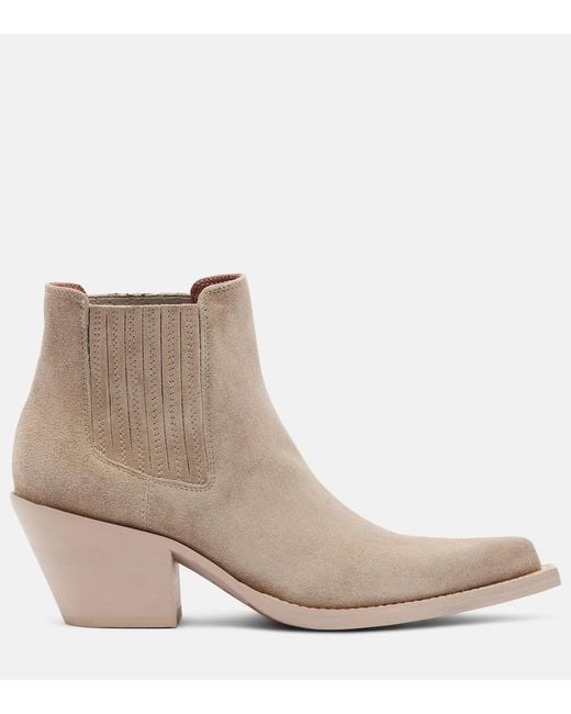 Paris Texas Natural Dallas 60 Suede Ankle Boots