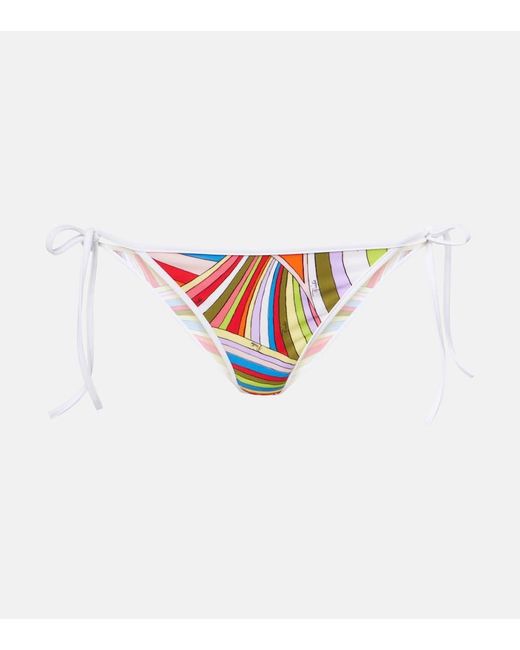 Emilio Pucci White Printed Bikini Bottoms