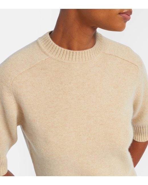 Extreme Cashmere Natural N°374 Lauren Cashmere-Blend Top