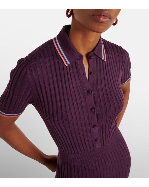 Abito Midi Eyot di Gabriela Hearst in Purple
