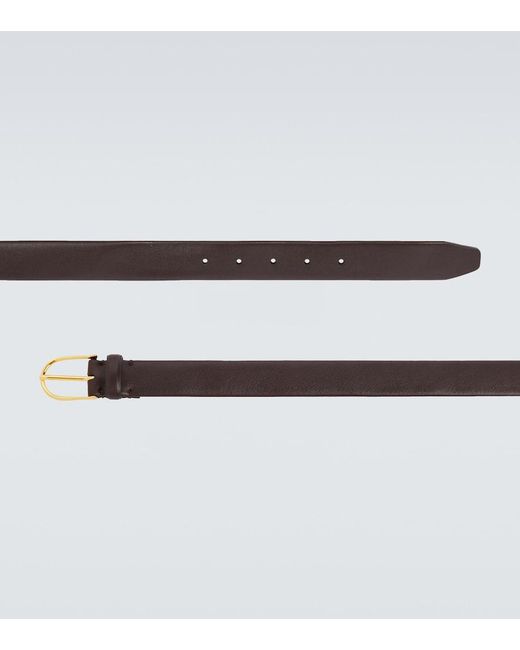 Rubinacci Metallic Leather Belt for men
