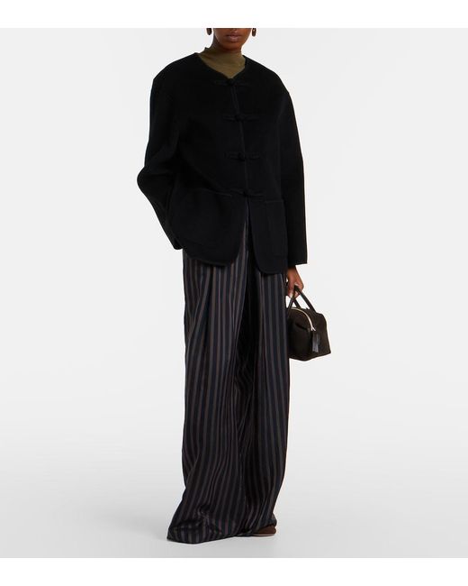DeMellier London Black Stockholm Small Suede Top-Handle Bag