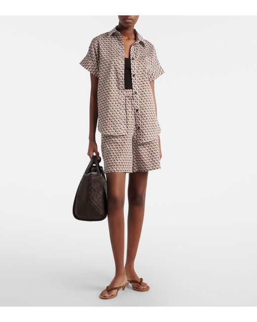 Max Mara White Crea Printed Cotton Shirt
