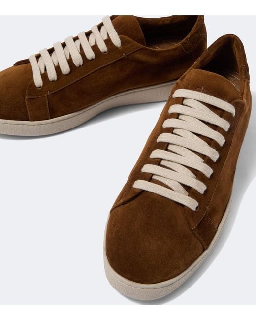 Eleventy Brown Suede Sneakers for men