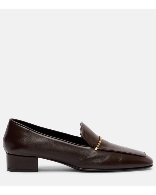 Herbert Levine Brown Fair And Square 30 Leather Loafer Pumps
