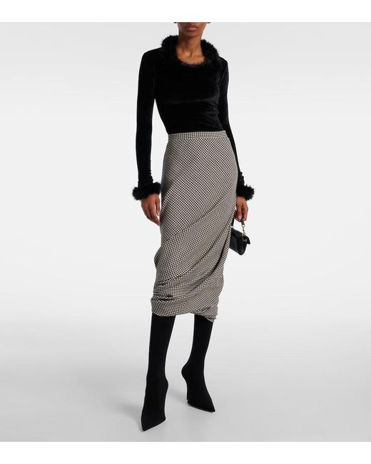 Balenciaga Gray Wool Skirt
