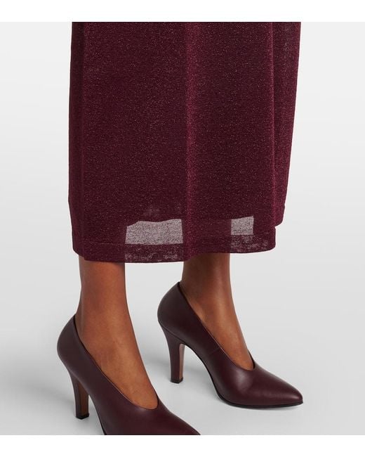Ferragamo Purple Lurex Maxi Dress