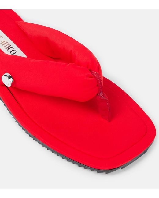 The Attico Red Indie Canvas Thong Sandals