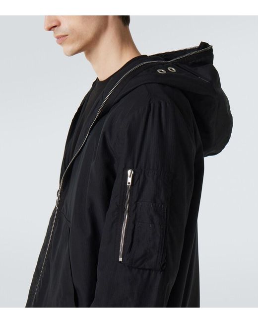 Rick Owens Black Ripstop Jacket for men