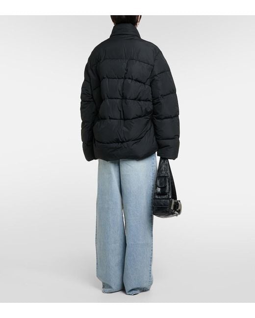 Balenciaga Black C-Shape Puffer Micro-Faille Jacket