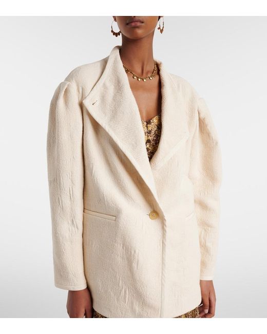 Isabel Marant Natural Uadie Padded Cotton Jacket