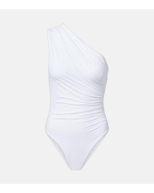 Melissa Odabash White Arizona One-Shoulder Swimsuit