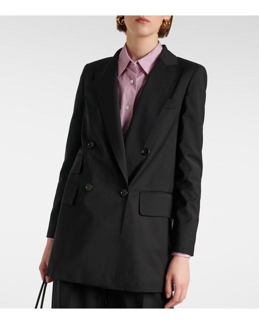 Max Mara Black Nebbie Virgin Wool Blazer