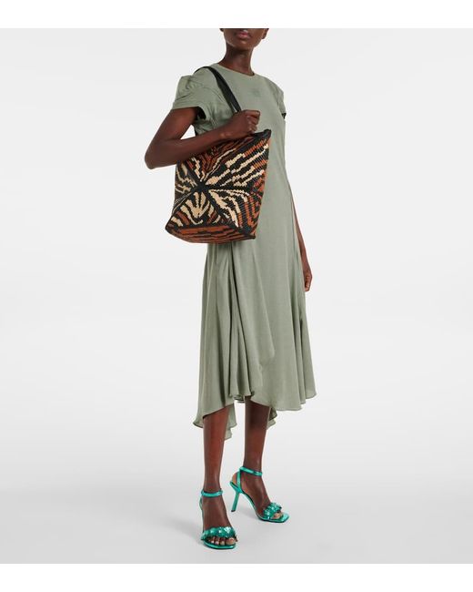 Loewe White Paula's Ibiza Tote Bag Puzzle Fold Medium