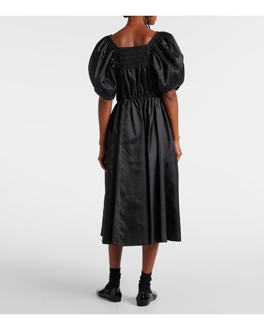 Noir Kei Ninomiya Black Shirred Midi Dress