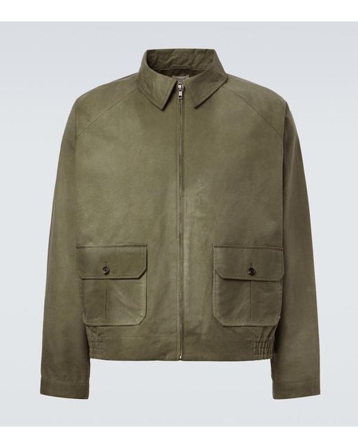 Bode Green Cotton Blouson Jacket for men
