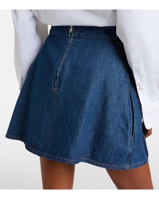 Givenchy Blue Logo Denim Miniskirt