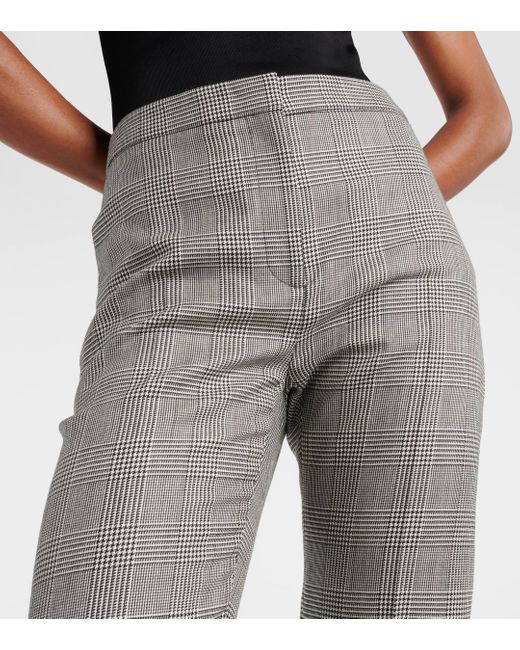 Alexander McQueen Gray Prince Of Wales Checked Wool Slim Pants