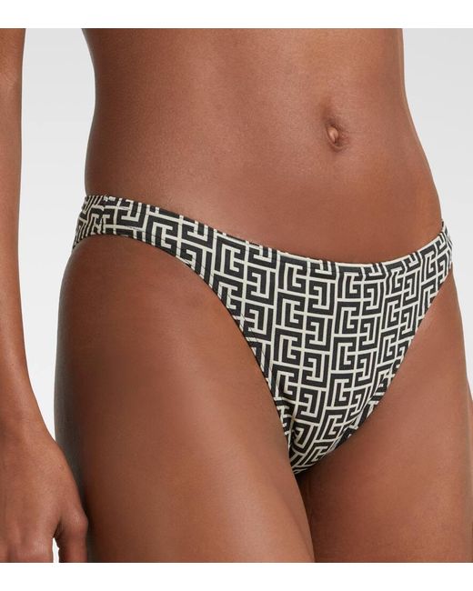 Bikini Con Monogramma di Balmain in Metallic