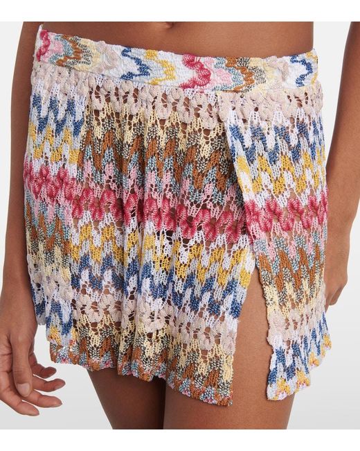 Missoni White Knitted Lame Shorts