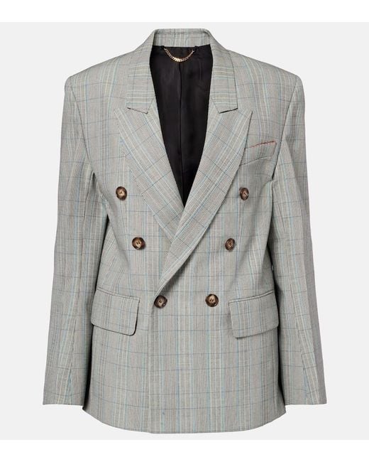 Victoria Beckham Gray Virgin Wool Blazer