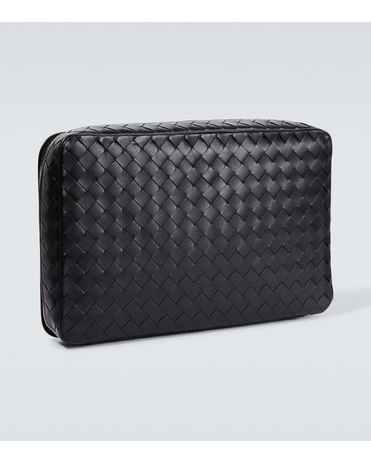 Bottega Veneta Black Intrecciato Small Packing Cube for men