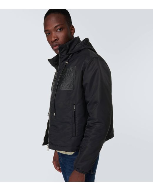 Loewe Black Anagram Padded Twill Jacket for men