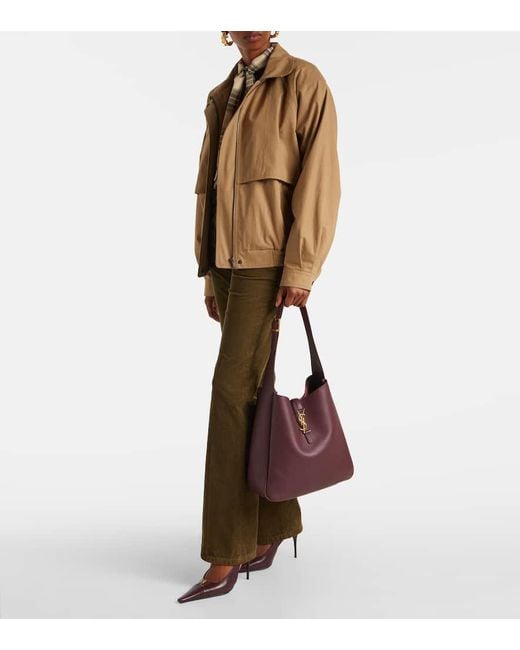 Borsa A Spalla Le 5 A 7 Large di Saint Laurent in Purple