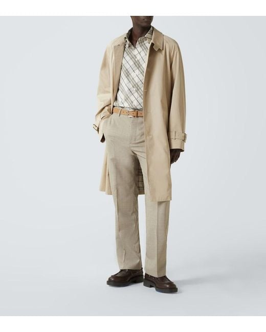 Burberry White Check Cotton Overshirt for men