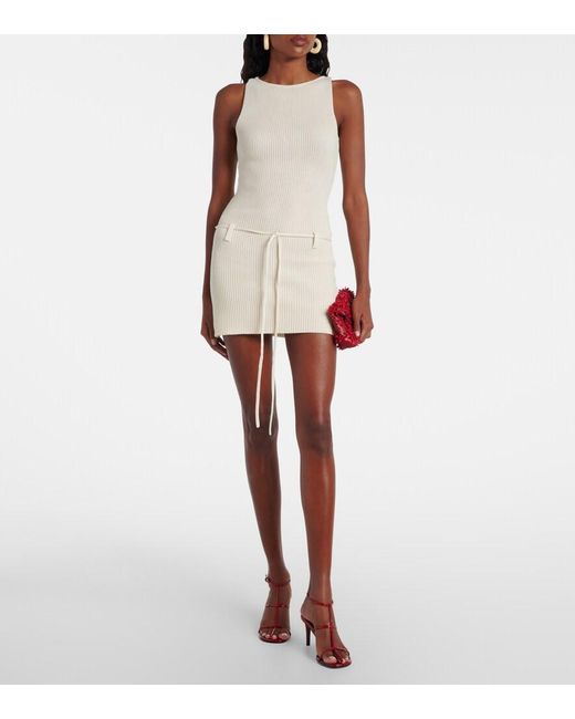 AYA MUSE White Zeal Cotton And Silk Minidress