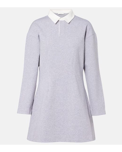 J.W. Anderson Purple Polokleid Aus Jersey Aus Einem Baumwollgemisch