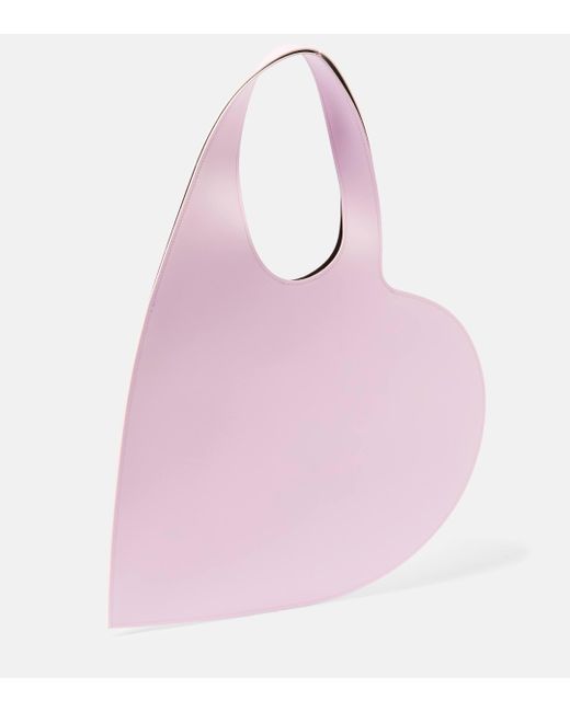 Coperni Pink Heart Leather Tote Bag