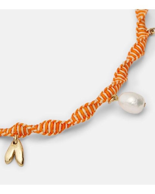 ALÉMAIS Metallic Calypso Macrame Charm Necklace