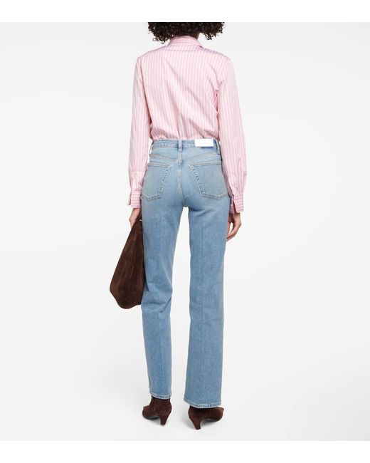 Re/done Blue 70s High-rise Bootcut Jeans