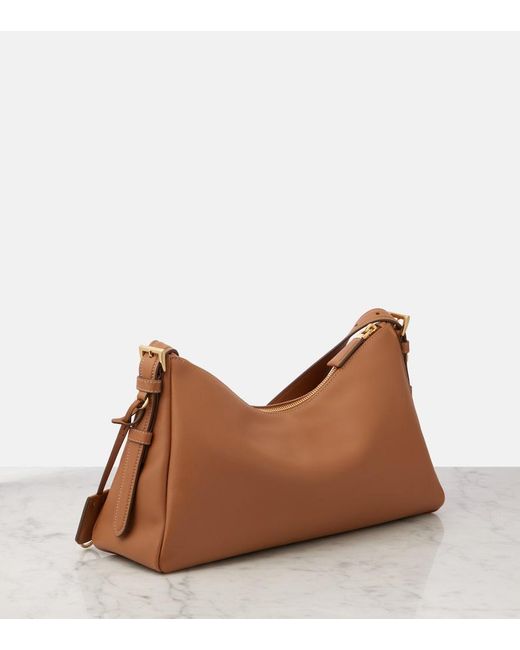 Prada Brown Aimee Large Leather Shoulder Bag