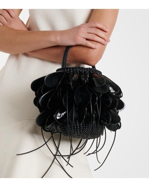 Loewe Black Shell Small Leather Bucket Bag