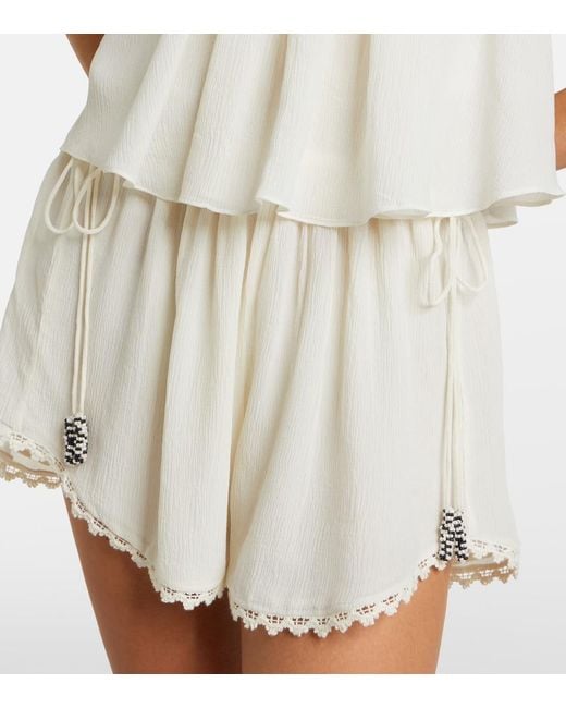Isabel Marant Natural Nilany Beaded Silk Romper
