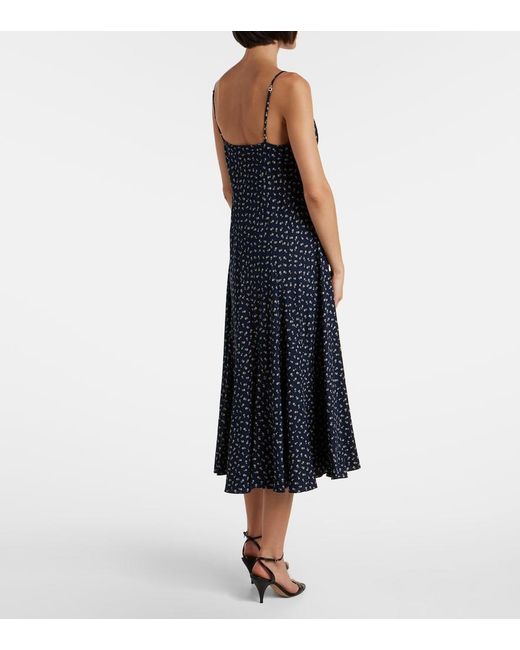 Polo Ralph Lauren Blue Floral Midi Dress