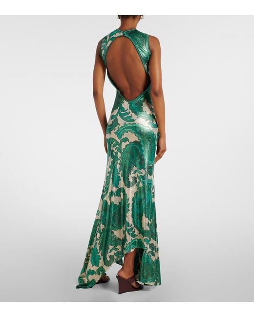 Etro Green Dress With Shimmering Finish