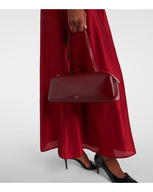 Khaite Red Simona Patent Leather Shoulder Bag