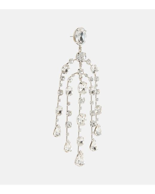 Jennifer Behr Metallic Ophelia Embellished Drop Earrings