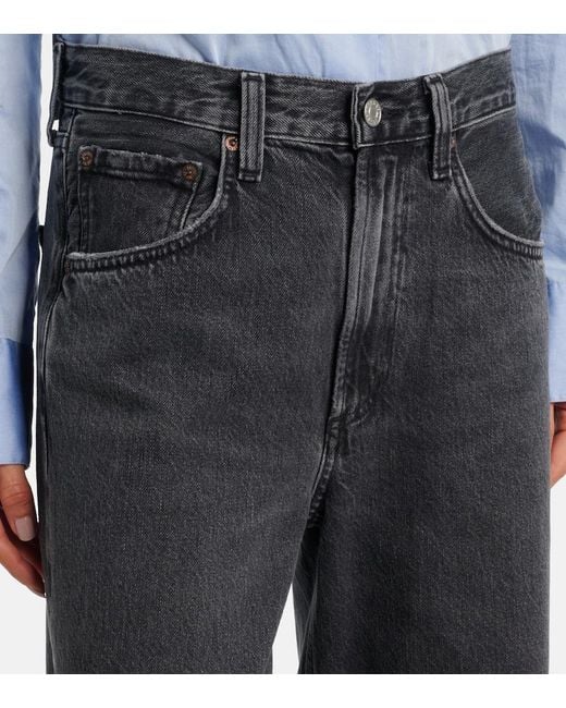 Agolde Blue Low Curve Low-Rise Wide-Leg Jeans