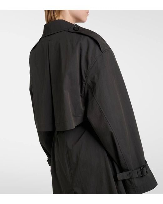 Trench-Coat En Coton Totême  en coloris Black