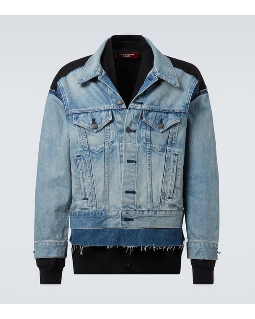 Junya Watanabe Blue X Levi's Jersey And Denim Jacket for men