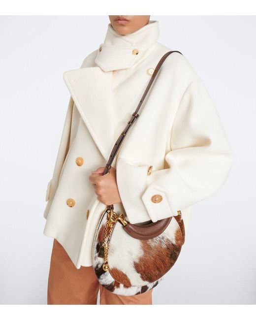 Chloé Brown Banana Small Calf Hair Top-Handle Bag