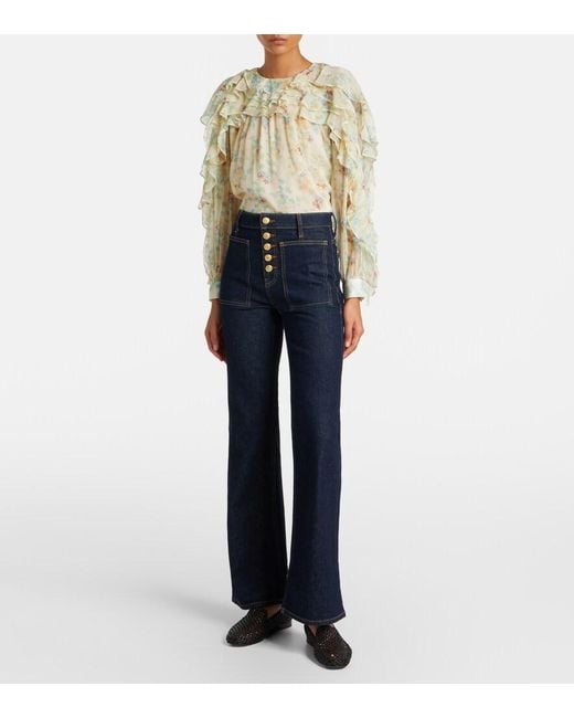 Ulla Johnson Blue Lou Flared Jeans
