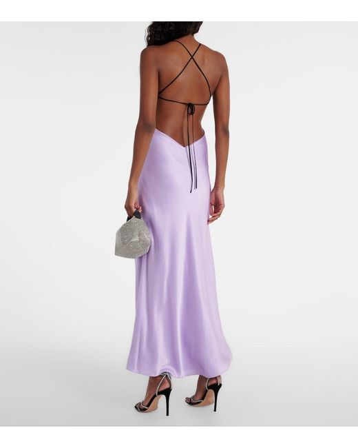 The Sei Purple Bias Midi Dress