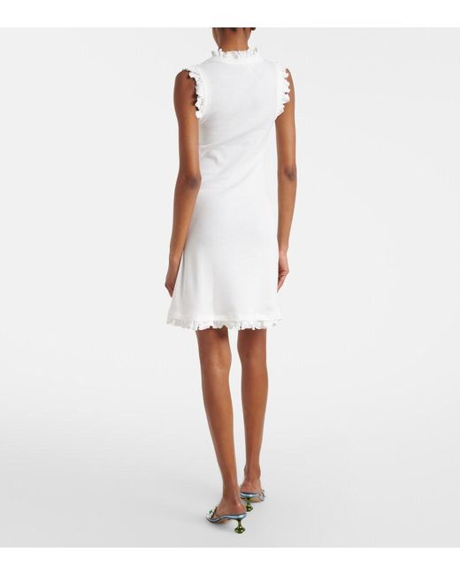 Loewe White Paula's Ibiza Cotton-Blend Minidress